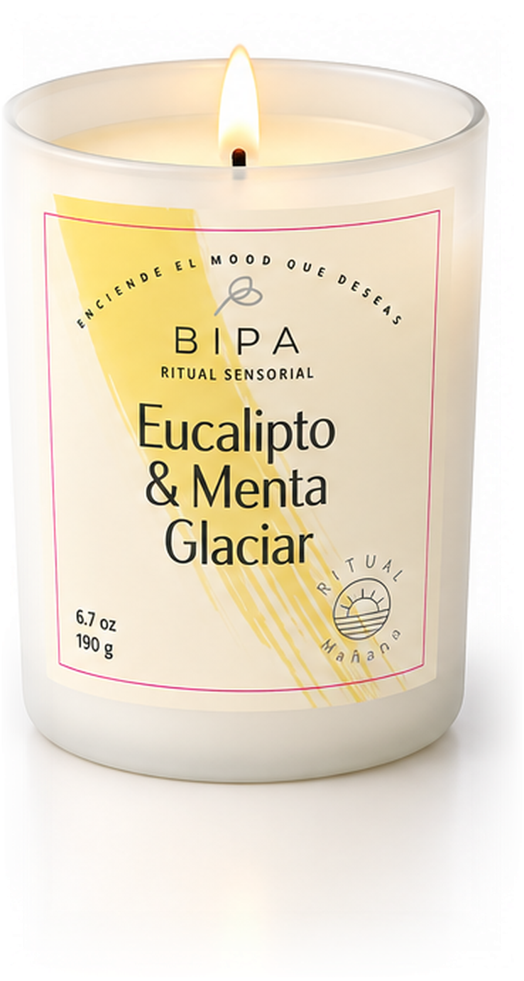 Vela aromática BIPA Eucalipto & Menta Glaciar