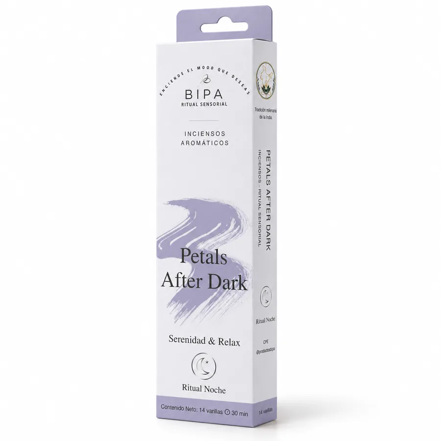 Empaque de inciensos BIPA Petals After Dark, Ritual Noche
