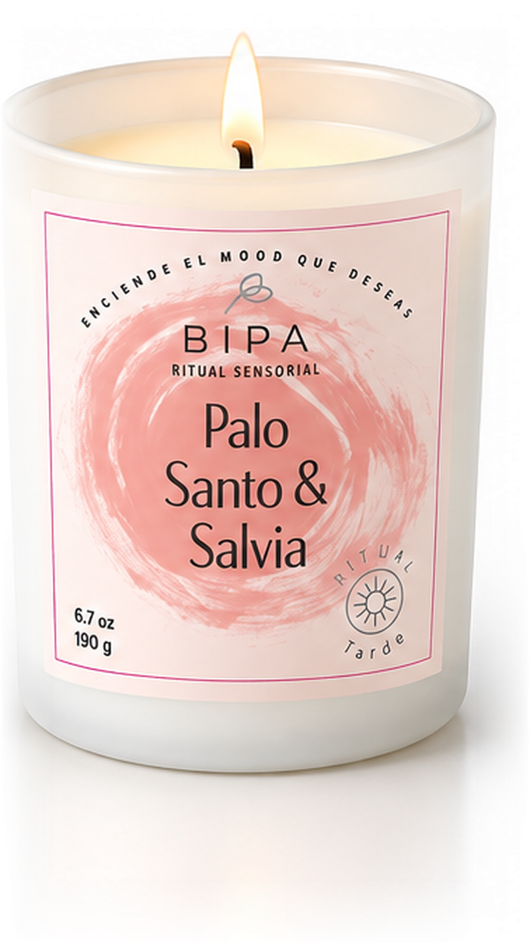 Vela aromática BIPA Palo Santo & Salvia
