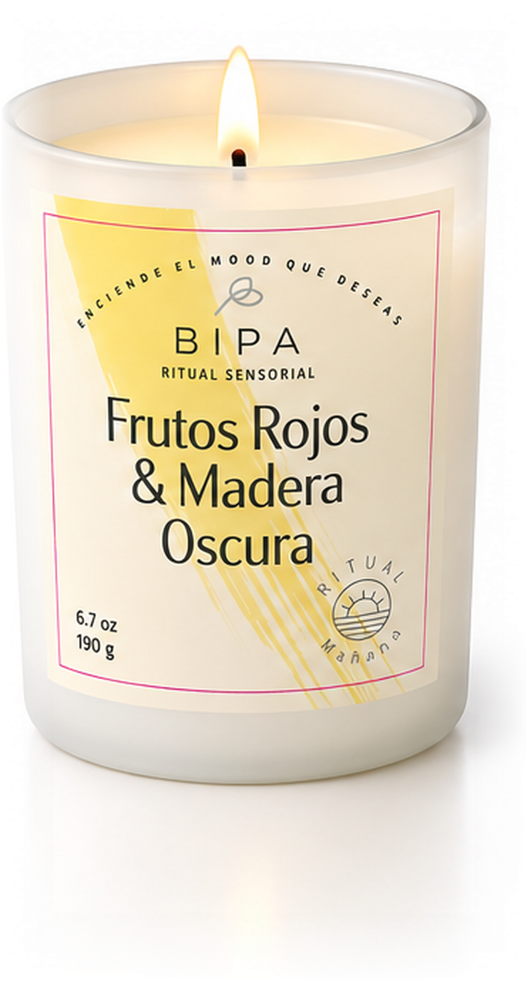 Vela aromática BIPA Frutos Rojos & Madera Oscura